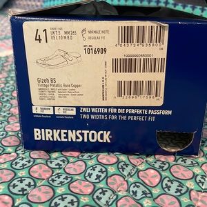 Birkenstock Gizeh BS vintage metallic rose copper new with tags